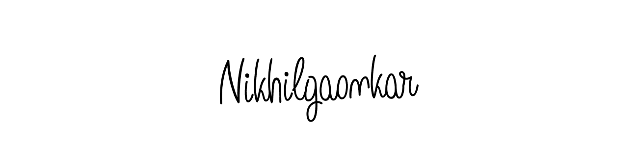 Make a beautiful signature design for name Nikhilgaonkar. With this signature (Angelique-Rose-font-FFP) style, you can create a handwritten signature for free. Nikhilgaonkar signature style 5 images and pictures png