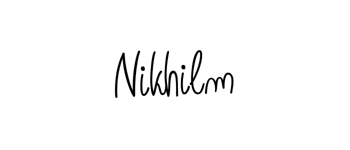 Make a beautiful signature design for name Nikhilm. Use this online signature maker to create a handwritten signature for free. Nikhilm signature style 5 images and pictures png