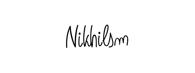 How to Draw Nikhilsm signature style? Angelique-Rose-font-FFP is a latest design signature styles for name Nikhilsm. Nikhilsm signature style 5 images and pictures png