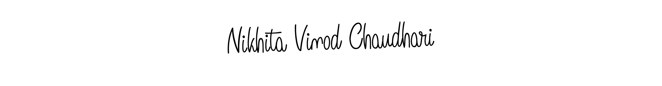 Design your own signature with our free online signature maker. With this signature software, you can create a handwritten (Angelique-Rose-font-FFP) signature for name Nikhita Vinod Chaudhari. Nikhita Vinod Chaudhari signature style 5 images and pictures png