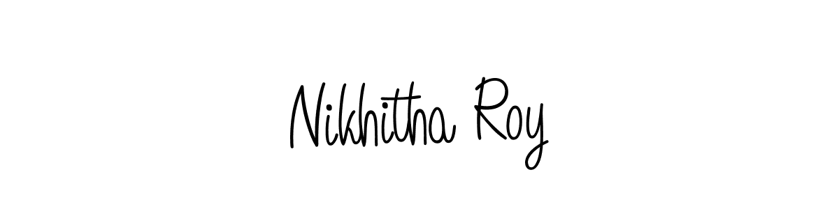 Nikhitha Roy stylish signature style. Best Handwritten Sign (Angelique-Rose-font-FFP) for my name. Handwritten Signature Collection Ideas for my name Nikhitha Roy. Nikhitha Roy signature style 5 images and pictures png