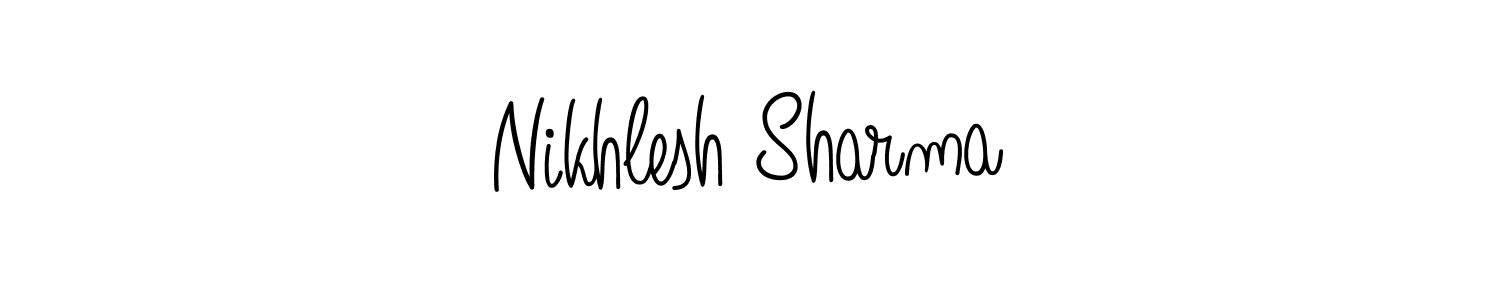 Use a signature maker to create a handwritten signature online. With this signature software, you can design (Angelique-Rose-font-FFP) your own signature for name Nikhlesh Sharma. Nikhlesh Sharma signature style 5 images and pictures png