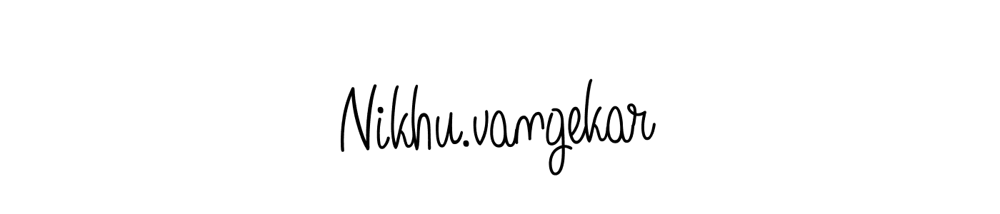 Use a signature maker to create a handwritten signature online. With this signature software, you can design (Angelique-Rose-font-FFP) your own signature for name Nikhu.vangekar. Nikhu.vangekar signature style 5 images and pictures png