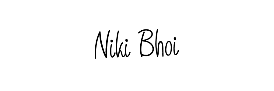 Create a beautiful signature design for name Niki Bhoi. With this signature (Angelique-Rose-font-FFP) fonts, you can make a handwritten signature for free. Niki Bhoi signature style 5 images and pictures png