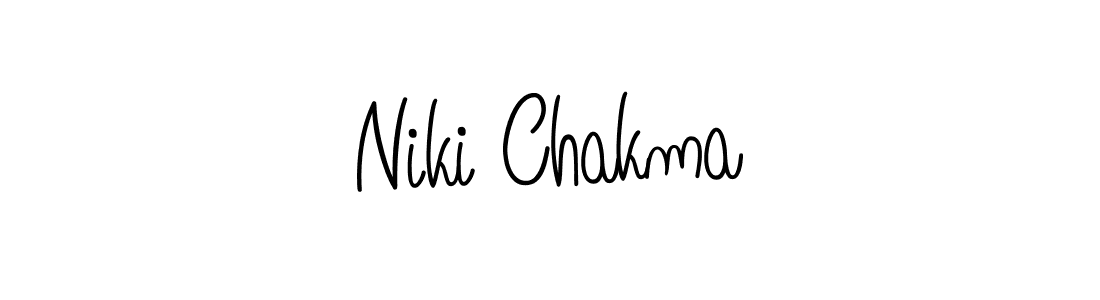 How to make Niki Chakma name signature. Use Angelique-Rose-font-FFP style for creating short signs online. This is the latest handwritten sign. Niki Chakma signature style 5 images and pictures png