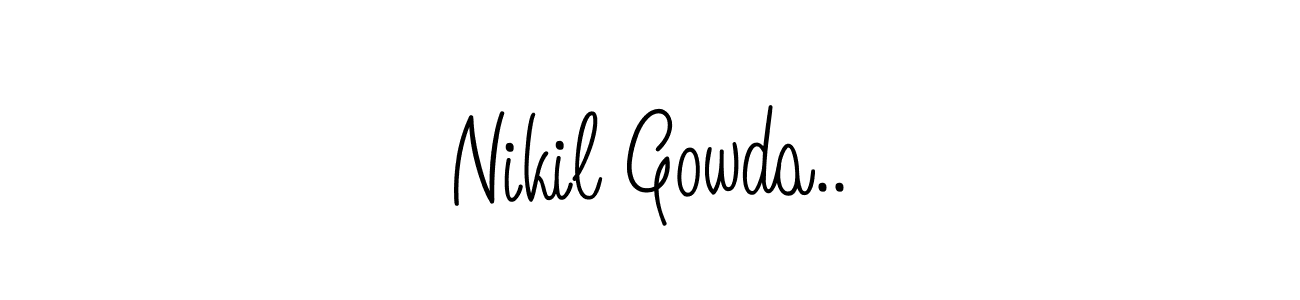 Nikil Gowda.. stylish signature style. Best Handwritten Sign (Angelique-Rose-font-FFP) for my name. Handwritten Signature Collection Ideas for my name Nikil Gowda... Nikil Gowda.. signature style 5 images and pictures png