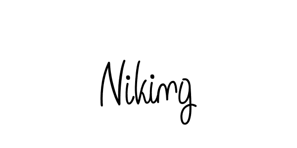 Also we have Niking name is the best signature style. Create professional handwritten signature collection using Angelique-Rose-font-FFP autograph style. Niking signature style 5 images and pictures png