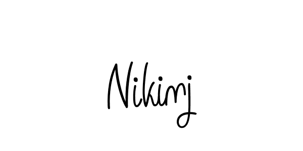 How to make Nikinj signature? Angelique-Rose-font-FFP is a professional autograph style. Create handwritten signature for Nikinj name. Nikinj signature style 5 images and pictures png