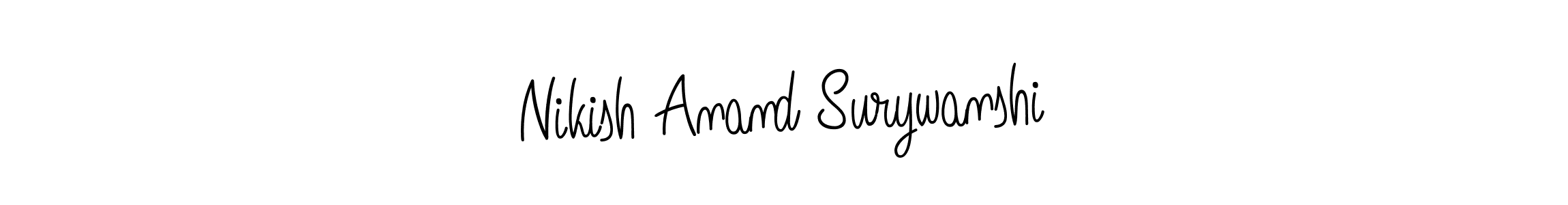 Nikish Anand Surywanshi stylish signature style. Best Handwritten Sign (Angelique-Rose-font-FFP) for my name. Handwritten Signature Collection Ideas for my name Nikish Anand Surywanshi. Nikish Anand Surywanshi signature style 5 images and pictures png