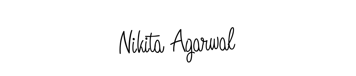 Make a beautiful signature design for name Nikita Agarwal. With this signature (Angelique-Rose-font-FFP) style, you can create a handwritten signature for free. Nikita Agarwal signature style 5 images and pictures png