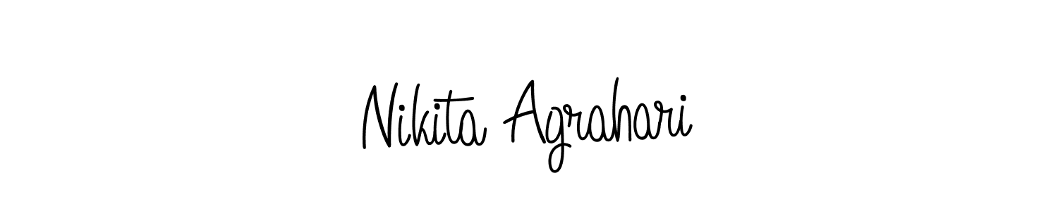 Create a beautiful signature design for name Nikita Agrahari. With this signature (Angelique-Rose-font-FFP) fonts, you can make a handwritten signature for free. Nikita Agrahari signature style 5 images and pictures png