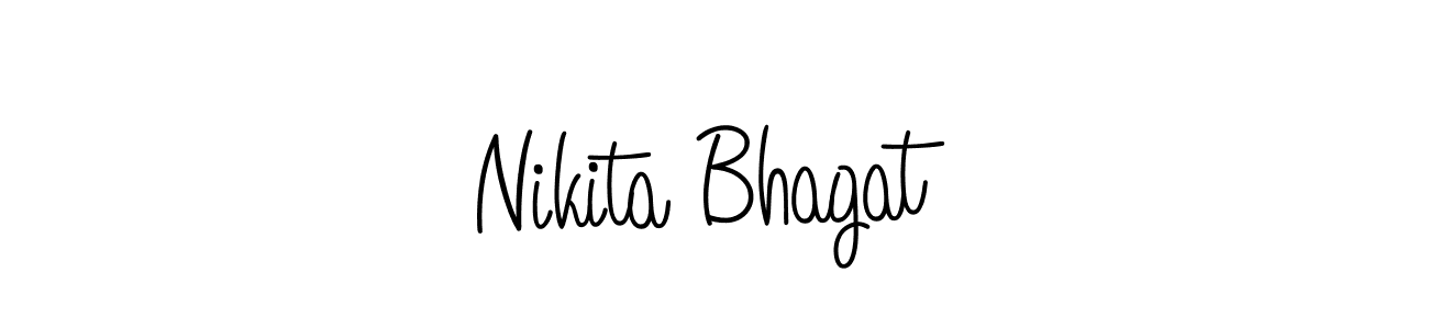 You should practise on your own different ways (Angelique-Rose-font-FFP) to write your name (Nikita Bhagat) in signature. don't let someone else do it for you. Nikita Bhagat signature style 5 images and pictures png