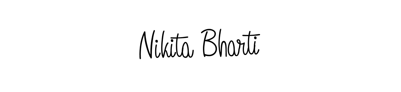 if you are searching for the best signature style for your name Nikita Bharti. so please give up your signature search. here we have designed multiple signature styles  using Angelique-Rose-font-FFP. Nikita Bharti signature style 5 images and pictures png