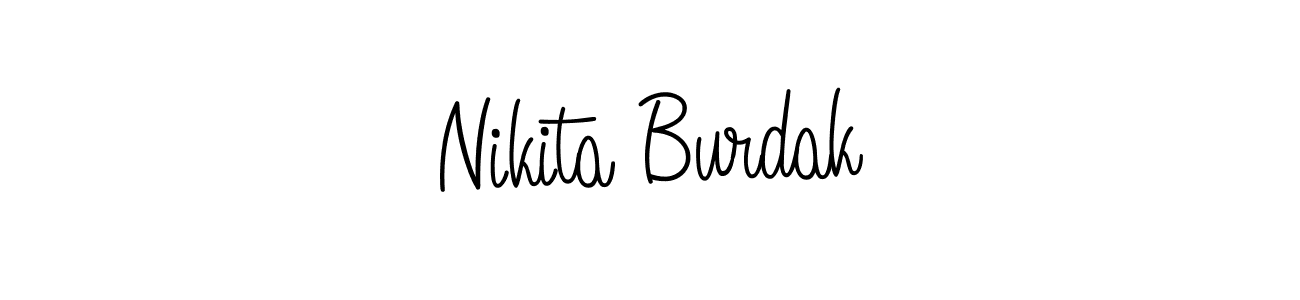 The best way (Angelique-Rose-font-FFP) to make a short signature is to pick only two or three words in your name. The name Nikita Burdak include a total of six letters. For converting this name. Nikita Burdak signature style 5 images and pictures png
