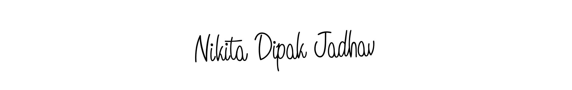 Design your own signature with our free online signature maker. With this signature software, you can create a handwritten (Angelique-Rose-font-FFP) signature for name Nikita Dipak Jadhav. Nikita Dipak Jadhav signature style 5 images and pictures png