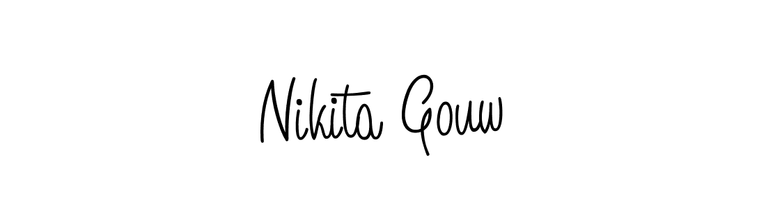 The best way (Angelique-Rose-font-FFP) to make a short signature is to pick only two or three words in your name. The name Nikita Gouw include a total of six letters. For converting this name. Nikita Gouw signature style 5 images and pictures png