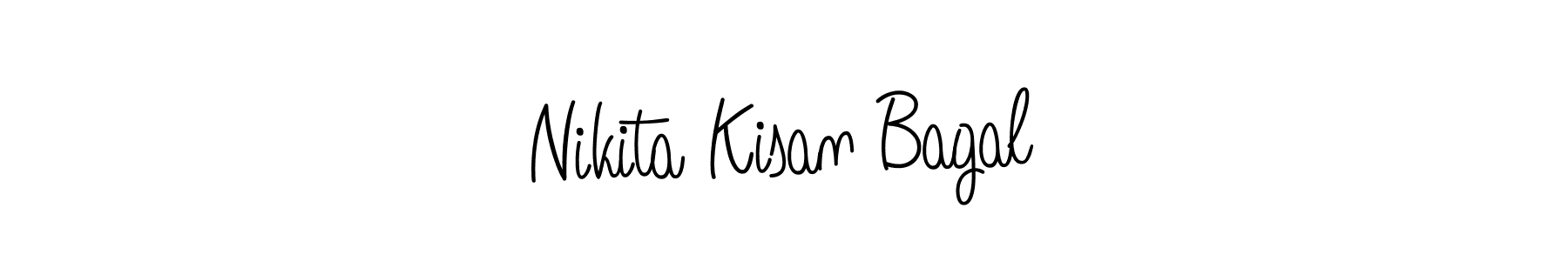 Make a beautiful signature design for name Nikita Kisan Bagal. With this signature (Angelique-Rose-font-FFP) style, you can create a handwritten signature for free. Nikita Kisan Bagal signature style 5 images and pictures png