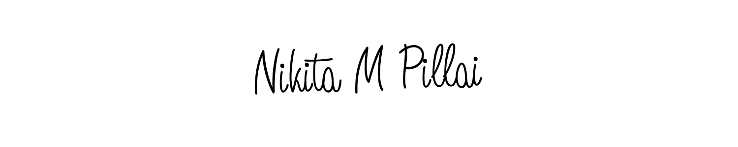 Also we have Nikita M Pillai name is the best signature style. Create professional handwritten signature collection using Angelique-Rose-font-FFP autograph style. Nikita M Pillai signature style 5 images and pictures png