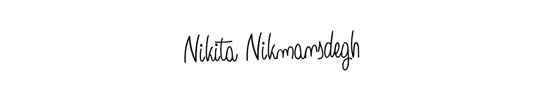 Nikita Nikmansdegh stylish signature style. Best Handwritten Sign (Angelique-Rose-font-FFP) for my name. Handwritten Signature Collection Ideas for my name Nikita Nikmansdegh. Nikita Nikmansdegh signature style 5 images and pictures png