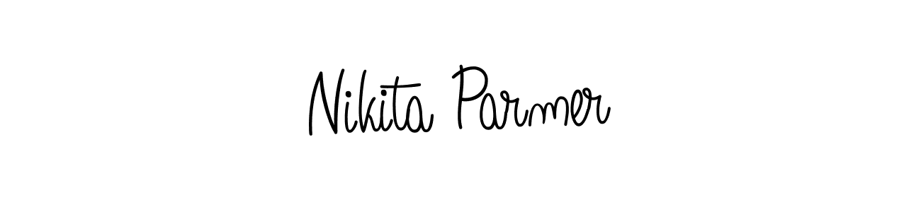 The best way (Angelique-Rose-font-FFP) to make a short signature is to pick only two or three words in your name. The name Nikita Parmer include a total of six letters. For converting this name. Nikita Parmer signature style 5 images and pictures png
