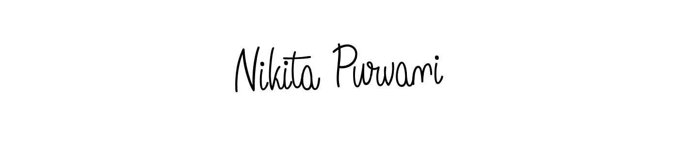 Create a beautiful signature design for name Nikita Purvani. With this signature (Angelique-Rose-font-FFP) fonts, you can make a handwritten signature for free. Nikita Purvani signature style 5 images and pictures png