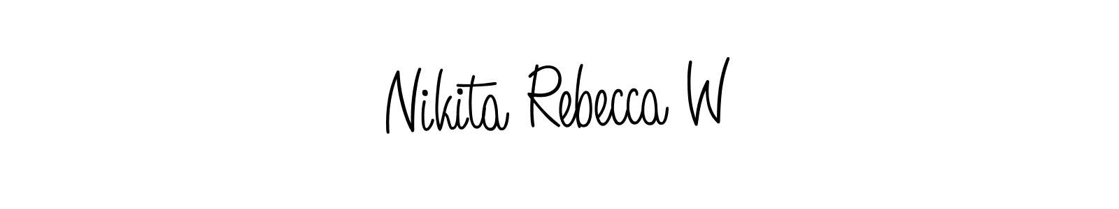if you are searching for the best signature style for your name Nikita Rebecca W. so please give up your signature search. here we have designed multiple signature styles  using Angelique-Rose-font-FFP. Nikita Rebecca W signature style 5 images and pictures png