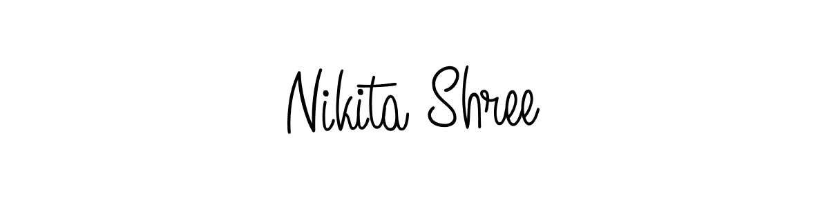 You should practise on your own different ways (Angelique-Rose-font-FFP) to write your name (Nikita Shree) in signature. don't let someone else do it for you. Nikita Shree signature style 5 images and pictures png