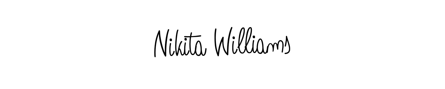 Nikita Williams stylish signature style. Best Handwritten Sign (Angelique-Rose-font-FFP) for my name. Handwritten Signature Collection Ideas for my name Nikita Williams. Nikita Williams signature style 5 images and pictures png