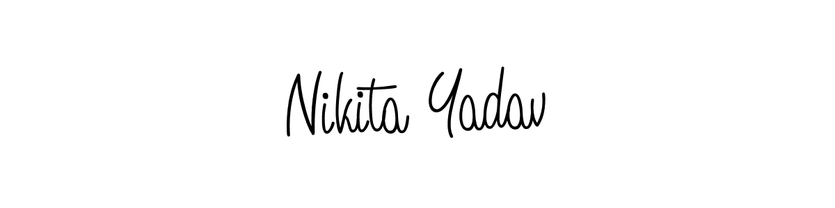 Nikita Yadav stylish signature style. Best Handwritten Sign (Angelique-Rose-font-FFP) for my name. Handwritten Signature Collection Ideas for my name Nikita Yadav. Nikita Yadav signature style 5 images and pictures png