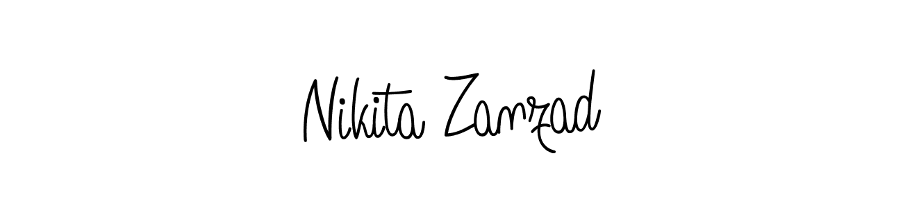 You should practise on your own different ways (Angelique-Rose-font-FFP) to write your name (Nikita Zanzad) in signature. don't let someone else do it for you. Nikita Zanzad signature style 5 images and pictures png