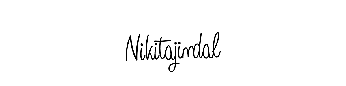 Use a signature maker to create a handwritten signature online. With this signature software, you can design (Angelique-Rose-font-FFP) your own signature for name Nikitajindal. Nikitajindal signature style 5 images and pictures png