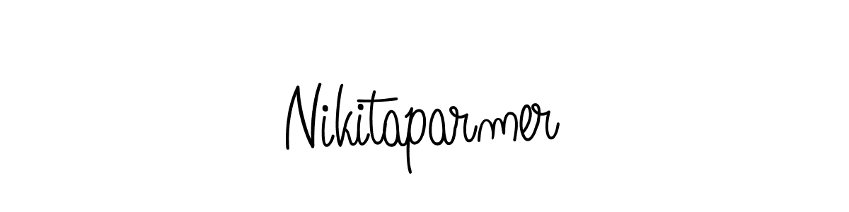 Nikitaparmer stylish signature style. Best Handwritten Sign (Angelique-Rose-font-FFP) for my name. Handwritten Signature Collection Ideas for my name Nikitaparmer. Nikitaparmer signature style 5 images and pictures png