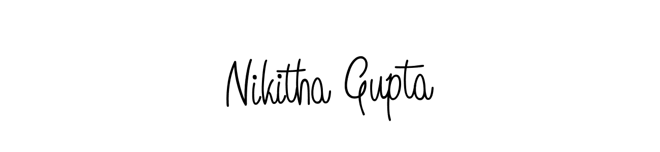 Create a beautiful signature design for name Nikitha Gupta. With this signature (Angelique-Rose-font-FFP) fonts, you can make a handwritten signature for free. Nikitha Gupta signature style 5 images and pictures png