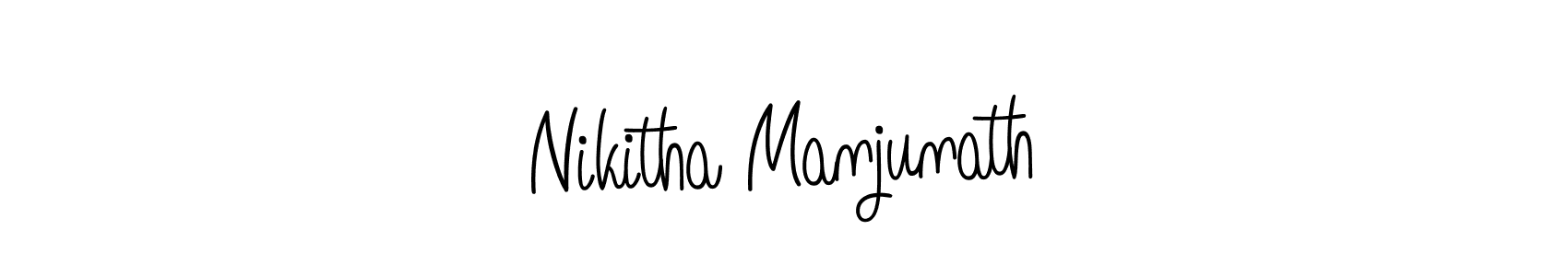 Create a beautiful signature design for name Nikitha Manjunath. With this signature (Angelique-Rose-font-FFP) fonts, you can make a handwritten signature for free. Nikitha Manjunath signature style 5 images and pictures png