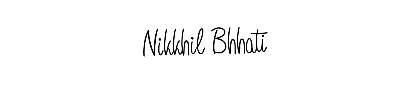 Make a beautiful signature design for name Nikkhil Bhhati. With this signature (Angelique-Rose-font-FFP) style, you can create a handwritten signature for free. Nikkhil Bhhati signature style 5 images and pictures png
