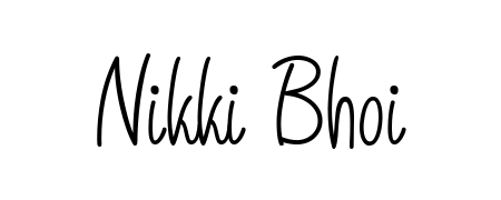 The Angelique-Rose-font-FFP lettering style adds unique flourish to name Nikki Bhoi. Stand out with a custom digital autograph made in seconds. Nikki Bhoi signature style 5 images and pictures png