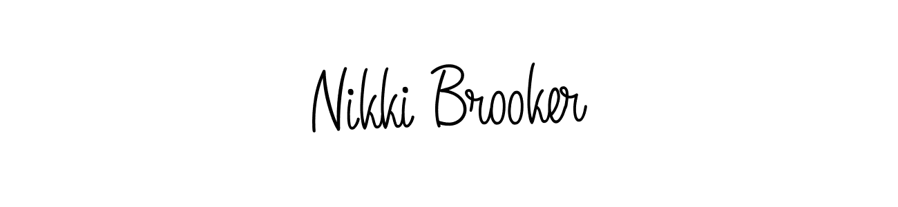 Nikki Brooker stylish signature style. Best Handwritten Sign (Angelique-Rose-font-FFP) for my name. Handwritten Signature Collection Ideas for my name Nikki Brooker. Nikki Brooker signature style 5 images and pictures png