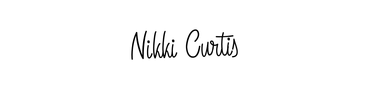 You should practise on your own different ways (Angelique-Rose-font-FFP) to write your name (Nikki Curtis) in signature. don't let someone else do it for you. Nikki Curtis signature style 5 images and pictures png