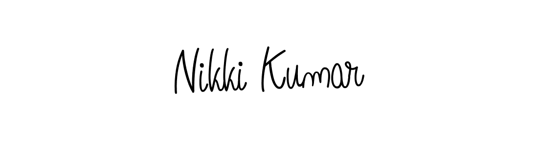 Nikki Kumar stylish signature style. Best Handwritten Sign (Angelique-Rose-font-FFP) for my name. Handwritten Signature Collection Ideas for my name Nikki Kumar. Nikki Kumar signature style 5 images and pictures png