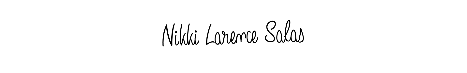 if you are searching for the best signature style for your name Nikki Larence Salas. so please give up your signature search. here we have designed multiple signature styles  using Angelique-Rose-font-FFP. Nikki Larence Salas signature style 5 images and pictures png