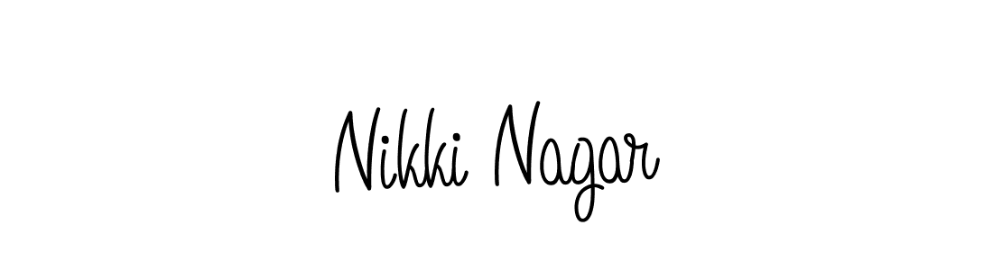 Make a beautiful signature design for name Nikki Nagar. With this signature (Angelique-Rose-font-FFP) style, you can create a handwritten signature for free. Nikki Nagar signature style 5 images and pictures png