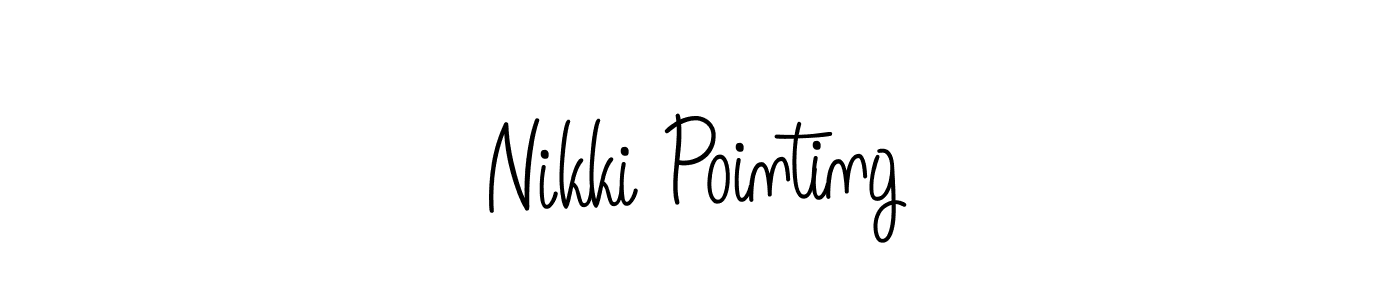 Create a beautiful signature design for name Nikki Pointing. With this signature (Angelique-Rose-font-FFP) fonts, you can make a handwritten signature for free. Nikki Pointing signature style 5 images and pictures png