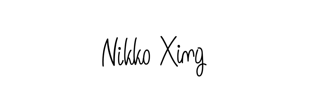 The best way (Angelique-Rose-font-FFP) to make a short signature is to pick only two or three words in your name. The name Nikko Xing include a total of six letters. For converting this name. Nikko Xing signature style 5 images and pictures png