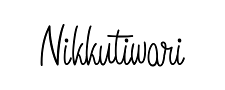 Create a personalized artistic stamp with Nikkutiwari in Angelique-Rose-font-FFP font. Perfect for visual artists, designers, and influencers. Nikkutiwari signature style 5 images and pictures png