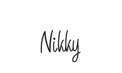 The best way (Angelique-Rose-font-FFP) to make a short signature is to pick only two or three words in your name. The name Nikky include a total of six letters. For converting this name. Nikky signature style 5 images and pictures png