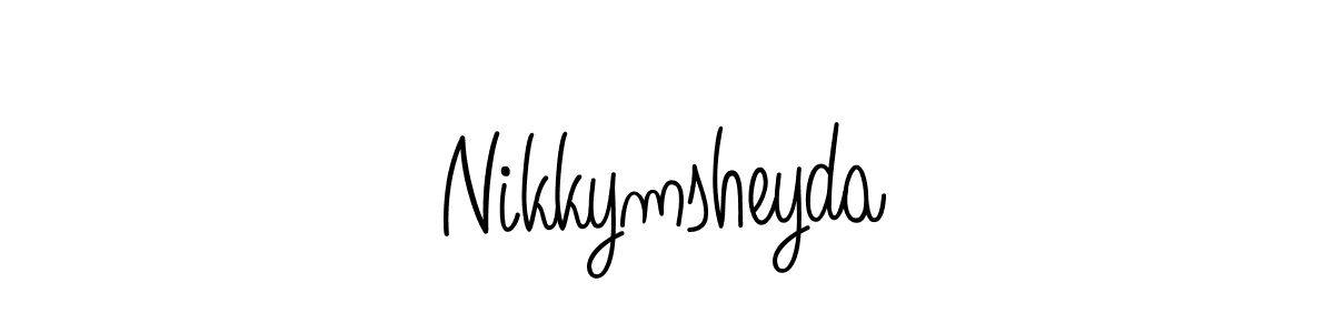 How to make Nikkymsheyda signature? Angelique-Rose-font-FFP is a professional autograph style. Create handwritten signature for Nikkymsheyda name. Nikkymsheyda signature style 5 images and pictures png