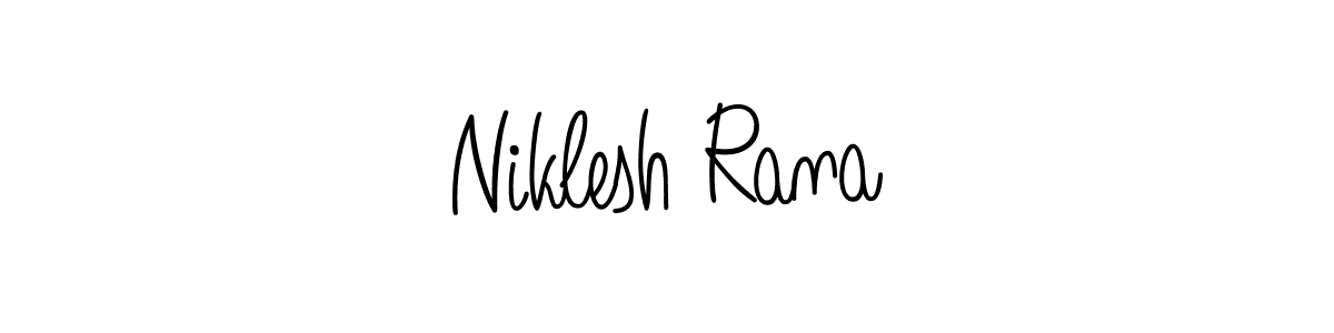 Also we have Niklesh Rana name is the best signature style. Create professional handwritten signature collection using Angelique-Rose-font-FFP autograph style. Niklesh Rana signature style 5 images and pictures png