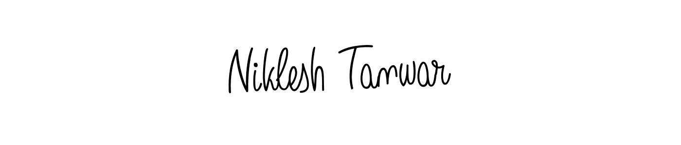 Create a beautiful signature design for name Niklesh Tanwar. With this signature (Angelique-Rose-font-FFP) fonts, you can make a handwritten signature for free. Niklesh Tanwar signature style 5 images and pictures png