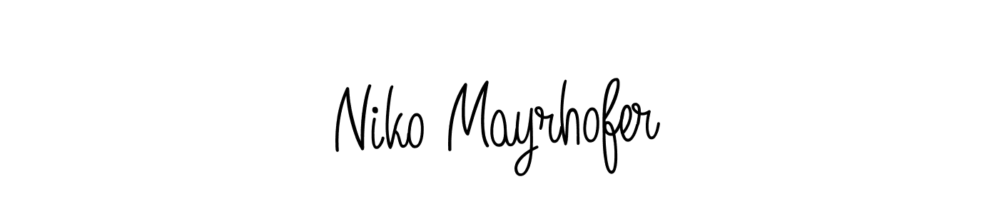 How to make Niko Mayrhofer name signature. Use Angelique-Rose-font-FFP style for creating short signs online. This is the latest handwritten sign. Niko Mayrhofer signature style 5 images and pictures png