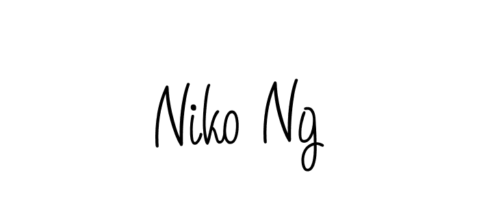 Design your own signature with our free online signature maker. With this signature software, you can create a handwritten (Angelique-Rose-font-FFP) signature for name Niko Ng. Niko Ng signature style 5 images and pictures png